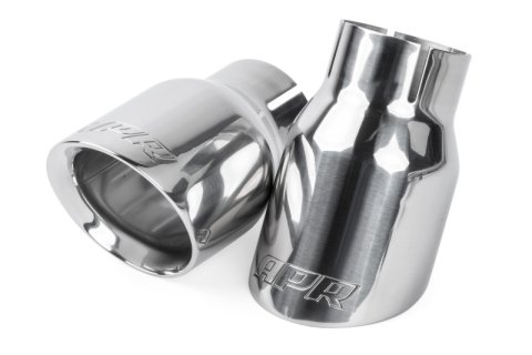APR Double-Walled 3.5in Slash-Cut Tips - Polished Silver - Set of 2