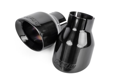 APR Double-Walled 4in Slash-Cut Tips - Polished Diamond Black - Set of 2