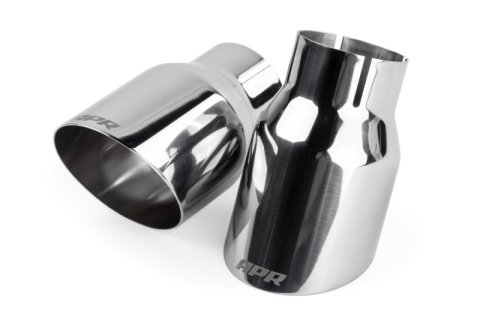 APR Single-Walled 3.5in Slash-Cut Tips - Polished Silver - Set of 2