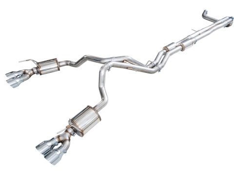 AWE Tuning 2021+ Cadillac Escalade 6.2L ESV 0FG Dual Exit Exhaust System w/ 5in Chrome Silver Tips