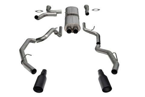 Corsa 25-26 RAM 1500 RHO Crew Cab 3.0L Turbo Cat-Back Dual Rear Exit w/ 5in Single Black Pro Series