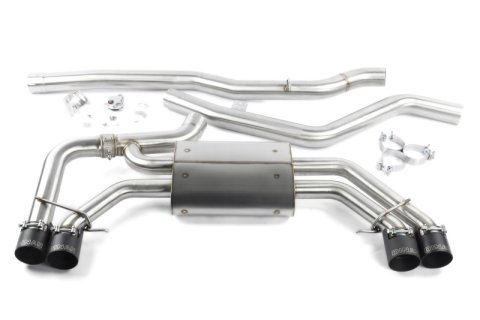 Dinan 18-25 BMW X3 M40i/X4 M40i (G01/G02) Valved Catback Exhaust System - Black Tips