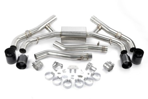 Dinan 20-26 BMW X5 M/X6 M (F95/F96) Valved Axleback Exhaust System - Black Tips