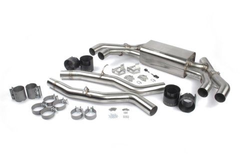 Dinan 20-25 BMW X3 M/X4 M (F97/F98) Free Flow Axleback Exhaust System - Black Tips