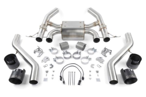 Dinan 23-26 BMW M2 (G87) Valved Axleback Exhaust System - Black Tips