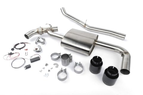Dinan 17-24 Mini Cooper Clubman/Countryman S ALL4 (F54/F60) Valved Axleback Exhaust - Black Tips