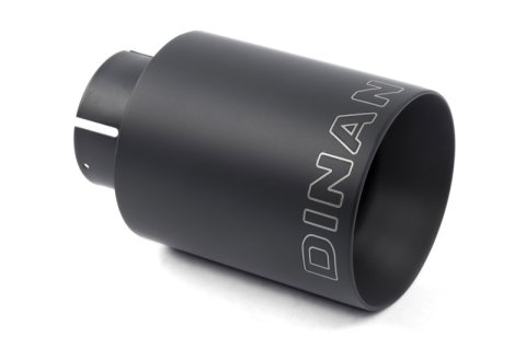 Dinan Double-Walled 4in Clamp-On Exhaust Tip - Black - 4in Outlet / 2.75in Inlet