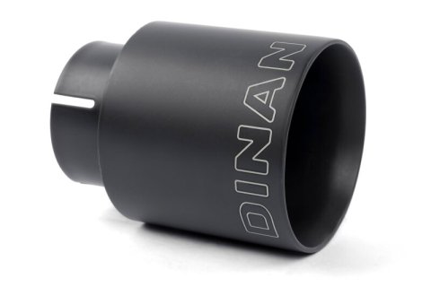 Dinan Double-Walled 4in Clamp-On Exhaust Tip - Black - 4in Outlet / 3in Inlet