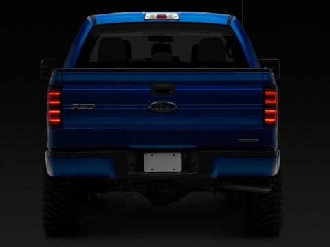 Raxiom 09-14 Ford F-150 Styleside Axial Series LED Tail Lights- Black Housing- Smoked Lens