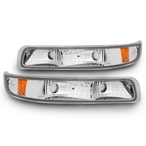 Raxiom 99-01 Chevrolet Silverado 1500 Axial Series Euro Turn Signal and Parking Lights- Chrome