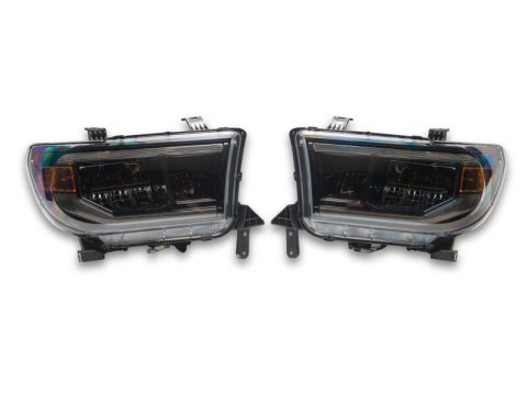 Raxiom 07-13 Toyota Tundra CXR Series LED Projector Headlights- Black Housing- Clear Lens