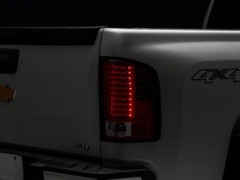 Raxiom 07-13 Chevrolet Silverado 1500 LED Tail Lights- Chrome Housing- Red/Clear Lens
