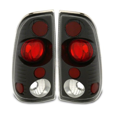Raxiom 97-03 Ford F-150 Styleside Axial Series Version 2 Tail Lights- Carbon Fiber -Red/Clear Lens