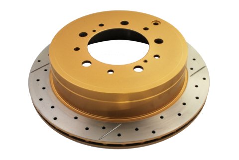 DBA 08-19 Lexus LX570 Rear Level 2 Rotor & Pad Kit (2x dbaDBA2723X, 1x dbaDB1857SP)
