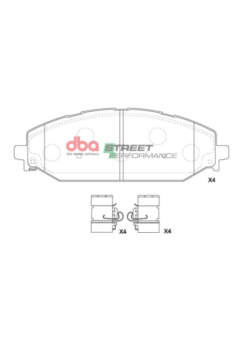 DBA 13-21 Land Rover Range Rover (L405) Front Rotor & Pad Kit Level 2 (2x dbaDBA3266X, 1x dbaDB15195SP)