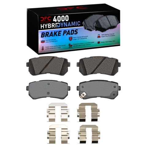 DFC 09-16 Hyundai Elantra Rear Rotors w/4000 HybriDynamic Brake Pads w/Hardware (1x dfc4000-1157-01, 2x dfc600-03029)
