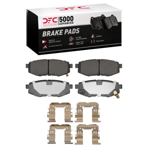 DFC 06-14 Subaru B9 Tribeca Rear Rotors with 5000 Advanced Brake Pads w/Hardware (1x dfc1551-1124-01, 2x dfc600-13036)