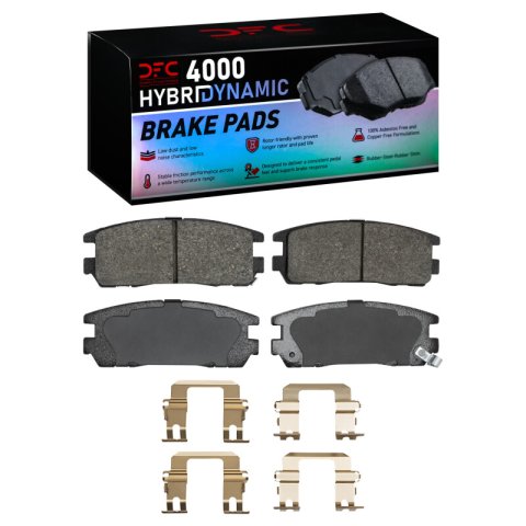 DFC 92-04 Acura SLX Rear Rotors w/4000 HybriDynamic Brake Pads w/Hardware (1x dfc4000-0580-01, 2x dfc600-37009)