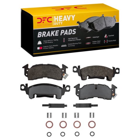 DFC 91-96 Buick Roadmaster Front Rotors with Heavy Duty Brake Pads w/Hardware (1x dfc1214-0052-01, 2x dfc600-51000)