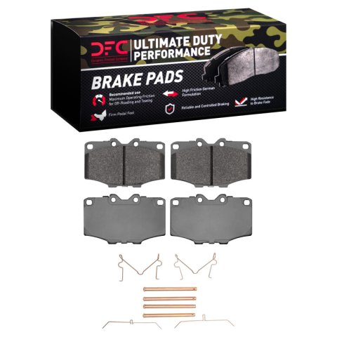 DFC 81-85 Toyota 4Runner Front Rotors with Ultimate Duty Performance Brake Pads w/Hardware (1x dfc1400-0137-02, 2x dfc600-76095)