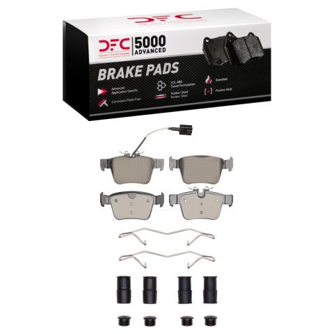 DFC 17-24 Maserati Levante Rear Rotors with 5000 Advanced Brake Pads w/Hardware (1x dfc1551-1989-01, 2x dfc600-79010)
