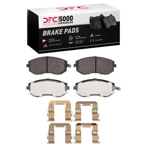 DFC 02-10 Saab 9-2X Front Geospec Rotors with 5000 Advanced Brake Pads w/Hardware (1x dfc1551-0929-01, 2x dfc604-13009)