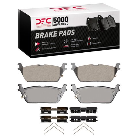 DFC 19-25 Ram 1500 Rear Geospec Rotors with 5000 Advanced Brake Pads w/Hardware (1x dfc1551-2169-01, 2x dfc604-40121)