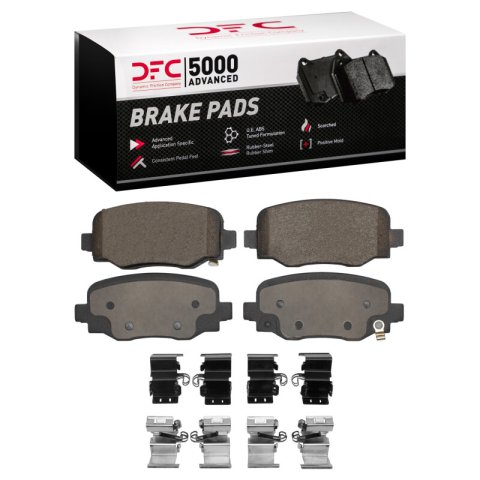 DFC 15-25 Alfa Romeo Tonale Rear Geospec Rotors with 5000 Advanced Brake Pads w/Hardware (1x dfc1551-1809-01, 2x dfc604-42014)