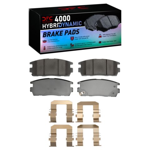DFC 10-17 Chevrolet Equinox Rear Geospec Rotors w/4000 HybriDynamic Brake Pads w/Hardware (1x dfc4000-1275-01, 2x dfc604-48058)