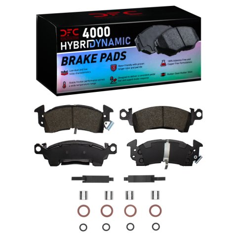 DFC 71-88 Chevrolet K20 Front Geospec Rotors w/4000 HybriDynamic Brake Pads w/Hardware (1x dfc4000-0052-01, 2x dfc604-48064)