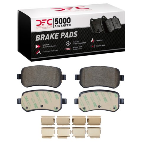 DFC 04-07 Ford Freestar Rear Geospec Rotors with 5000 Advanced Brake Pads w/Hardware (1x dfc1551-1021-01, 2x dfc604-54087)