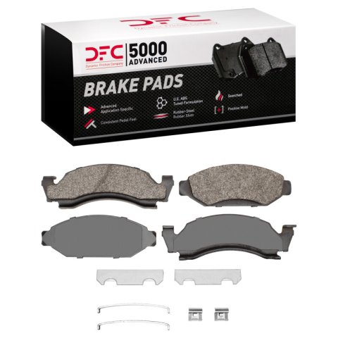 DFC 73-85 Ford E-150 Econoline Club Wagon Front Geospec Rotors with 5000 Advanced Pads w/Hardware (1x dfc1551-0050-01, 2x dfc604-54097)