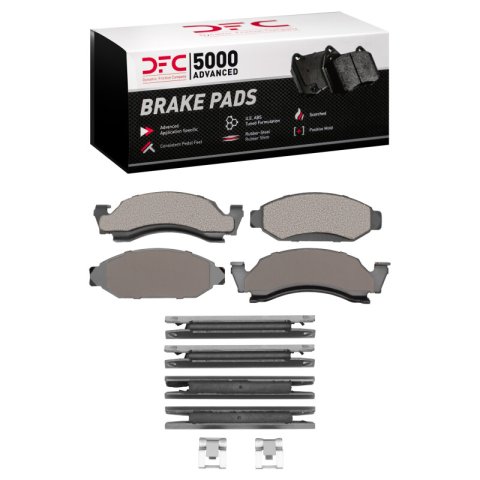 DFC 86-93 Ford Bronco Front Geospec Rotors with 5000 Advanced Brake Pads w/Hardware (1x dfc1551-0375-01, 2x dfc604-54109)