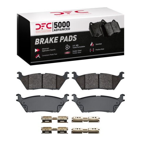 DFC 18-21 Ford F-150 Rear Geospec Rotors with 5000 Advanced Brake Pads w/Hardware (1x dfc1551-1790-01, 2x dfc604-54267)
