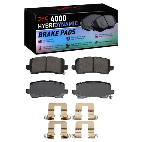 DFC 14-20 Acura RLX Rear Geospec Rotors w/4000 HybriDynamic Brake Pads w/Hardware (1x dfc4000-1698-01, 2x dfc604-58024)