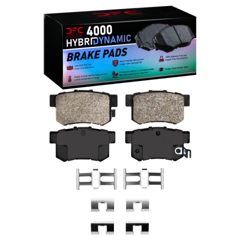 DFC 03-08 Acura TSX Rear Geospec Rotors w/4000 HybriDynamic Brake Pads w/Hardware (1x dfc4000-0537-01, 2x dfc604-59029)