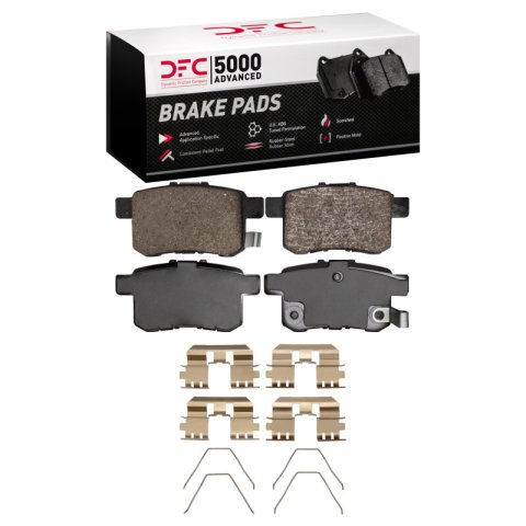 DFC 08-17 Acura TSX Rear Geospec Rotors with 5000 Advanced Brake Pads w/Hardware (1x dfc1551-1451-01, 2x dfc604-59032)