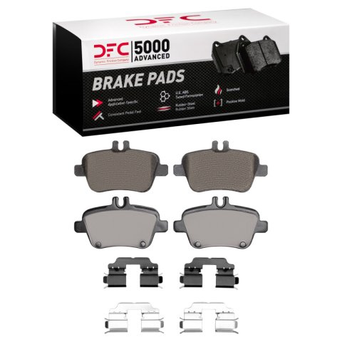 DFC 14-19 Mercedes-Benz CLA250 Rear Geospec Rotors with 5000 Advanced Brake Pads w/Hardware (1x dfc1552-1646-02, 2x dfc604-63107)