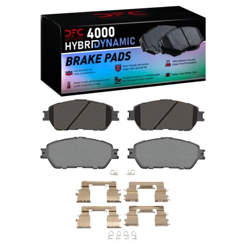 DFC 05-15 Toyota Tacoma Front Geospec Rotors w/4000 HybriDynamic Brake Pads w/Hardware (1x dfc4000-0906-12, 2x dfc604-76133)