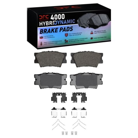 DFC 06-18 Lexus HS250h Rear Geospec Rotors w/4000 HybriDynamic Brake Pads w/Hardware (1x dfc4000-1632-01, 2x dfc604-76134)