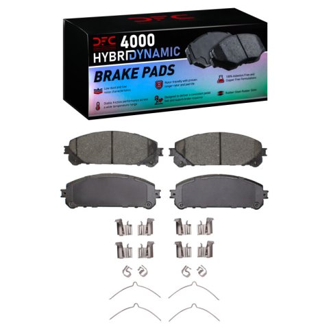 DFC 08-21 Lexus NX300 Front Geospec Rotors w/4000 HybriDynamic Brake Pads w/Hardware (1x dfc4000-1324-01, 2x dfc604-76138)