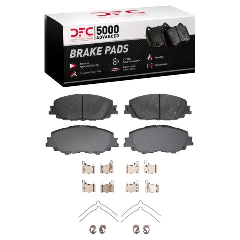 DFC 19-25 Toyota Prius Prime Front Geospec Rotors with 5000 Advanced Brake Pads w/Hardware (1x dfc1551-2176-01, 2x dfc604-76155)