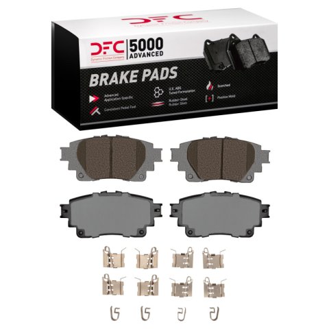 DFC 19-22 Toyota Corolla Rear Geospec Rotors with 5000 Advanced Brake Pads w/Hardware (1x dfc1551-2183-01, 2x dfc604-76156)