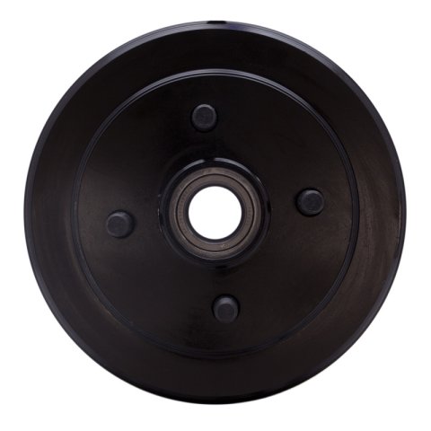 R1 14-15 Mitsubishi Mirage Front & Rear Carbon Coated Brake Rotor and Drum Set (2x dfc365-72014, 2x dfc604-72045)