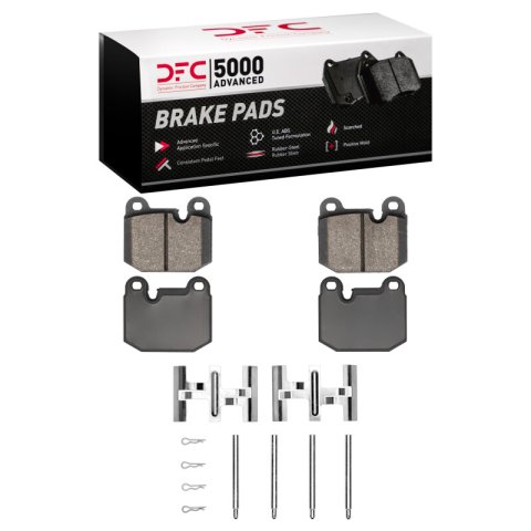 DFC 77-83 BMW 320i Front & Rear Rotors with 5000 Advanced Brake Pads w/Drums/Shoes/Hardware (Bundled Kit)