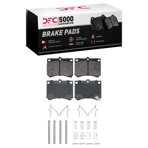DFC 97-03 Ford Escort Front & Rear Geospec Rotors with 5000 Advanced Pads w/Drums/Shoes/Hardware (Bundled Kit)
