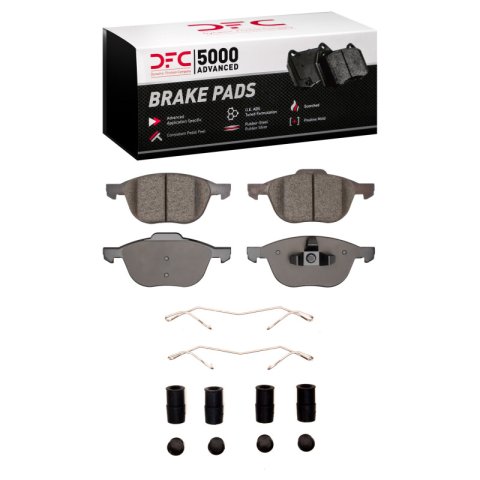 DFC 15-18 Ford Focus Front & Rear Rotors with 5000 Advanced Brake Pads w/Drums/Shoes/Hardware (Bundled Kit)
