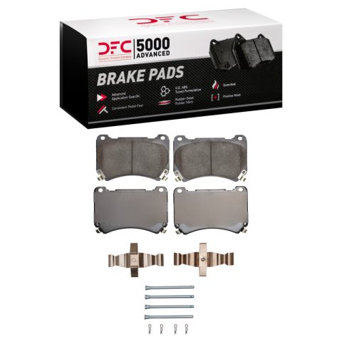 DFC 10-14 Hyundai Genesis Front & Rear Rotors with 5000 Advanced Brake Pads w/Hardware (Bundled Kit)