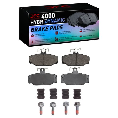 DFC 97-98 Volvo V90 Front & Rear Rotors w/4000 HybriDynamic Brake Pads w/Hardware (Bundled Kit)