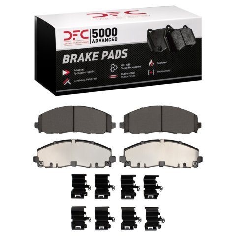 DFC 17-24 Chrysler Voyager Front & Rear Rotors with 5000 Advanced Brake Pads w/Hardware (Bundled Kit)